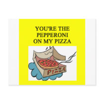 pepperoni pizza lover postcards