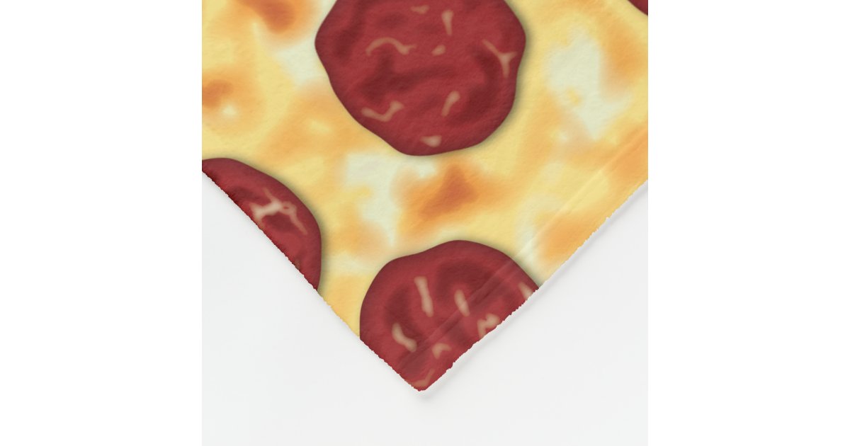 Pepperoni Pizza Pattern Fleece Blanket Zazzle