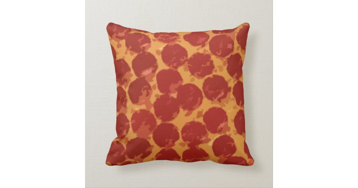Pepperoni Pizza Throw Pillow Zazzle