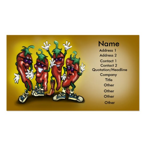 Peppers Card Business Card Templates (front side)