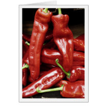 Peppers in Burough Street Market Greeting Card