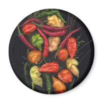 Peppers Fridge Magnet