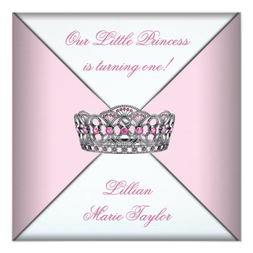 Pequeña fiesta de cumpleaños de princesa First de  Invitacion Personalizada