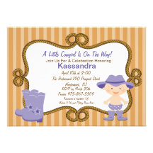 Pequeña invitación occidental de la fiesta de bien