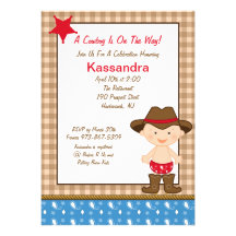 Pequeña invitación occidental de la fiesta de bien