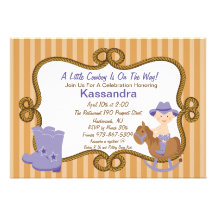 Pequeña invitación occidental de la fiesta de bien