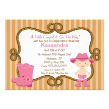 Pequeña invitación occidental de la fiesta de bien