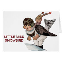 PEQUEÑA SRTA. SNOWBIRD TARJETÓN