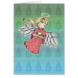 Pequeña tarjeta del ángel del navidad