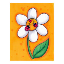 Pequeñas mariquitas postal