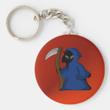 Pequeño llavero del gatito del segador
