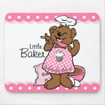 Pequeño panadero Mousepad del oso Alfombrillas De Ratones
