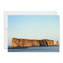 Perce Rock, Gaspe, Quebec, Canada rock formation Custom Invitation