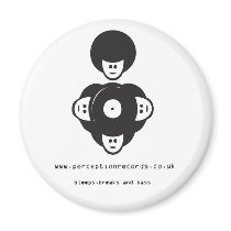 Perception records fridge magnet