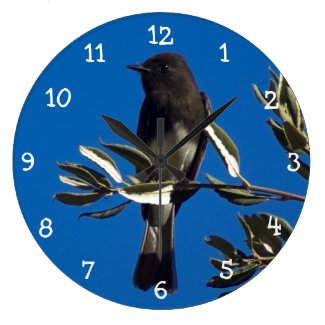Perched Flycatcher Wall Clock