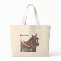 Percheron Horse Tote bags