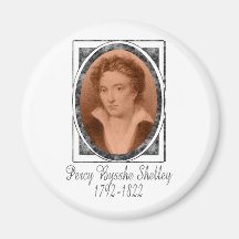 Percy Bysshe Shelley Fridge Magnets