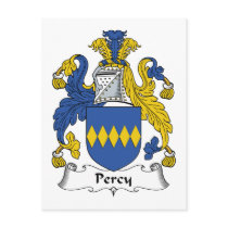 Percy Family Crest postcards