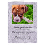 Pérdida de la condolencia del mascota de un perro tarjetas