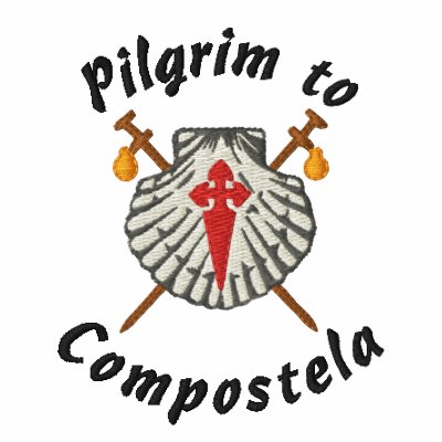 Peregrino a Compostela Camiseta Polo Bordada Peregrino a Compostela Camiseta Polo Bordada
