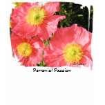 Perennial Passion Poppies Pink T shirt Apparel