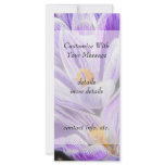 Perennial Purple Striped Crocuses Personalized Rack Card