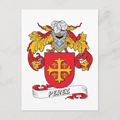 Perez Family Crest Postcard