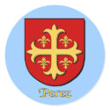 Perez Family Shield Stickers by NameShack Perez Family Shield Stickers