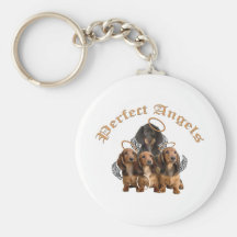 Perfect Angels Dachshunds Key Chain