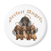 Perfect Angels Dachshunds magnets by friskybiz Perfect Angels Dachshunds magnets