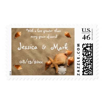 Perfect Beach Wedding Stamps