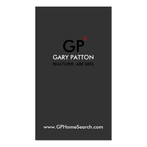 PERFECT BIZ CARD FOR GARY BUSINESS CARD TEMPLATE (back side)