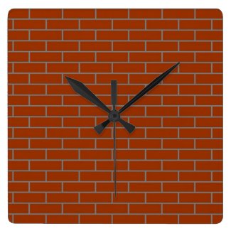 perfect brick wall square wallclocks