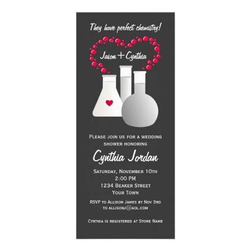 Perfect Chemistry Bridal Shower Announcement