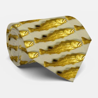 Perfect Cod-fish frozen in Gold became Beauty, Tie