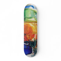 "Perfect Curves" Art Glass Watercolor Skateboard by PaulJacksonart "Perfect Curves" Art Glass Watercolor Skateboard