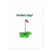 Perfect Day! Golf Design Postcards