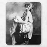 Perfect Girl Vintage Glamour Photo 1909 Mousepads
