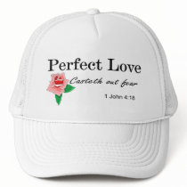 Perfect love casteth out fear mesh hat