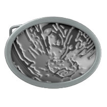 Perfect Match Silver Engraved Oval Belt Buckles