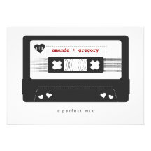 Perfect Mix - Mix Tape Save the Date Card