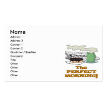 perfect morning coffee donut and paper business card template