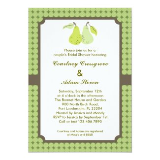 Perfect Pair Couple's Bridal Shower Invitation