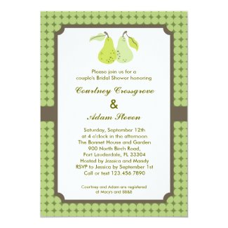 Perfect Pair Couple's Bridal Shower Invitation