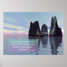 "Perfect Peace" Inspirational Poster