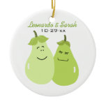Perfect Pear Couple Circle Custom Ornament