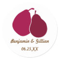 Perfect pear wine red wedding favor name tag label stickers