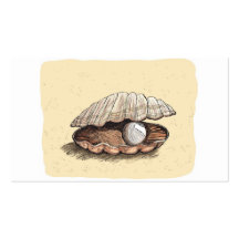 Perfect Pearl Seashell Business Cards
