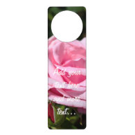 perfect pink rose flower and buds. love, freind door knob hangers