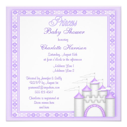 Perfect Princess Baby Shower Coach and Castle Custom Invite